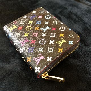 ルイヴィトン(LOUIS VUITTON)のほぼ未使用 ルイヴィトン 財布 マルチカラー 黒 コインケース モノグラム(財布)