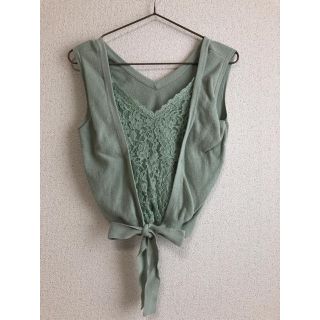 リリーブラウン(Lily Brown)のLily brown バックレーストップス(カットソー(半袖/袖なし))