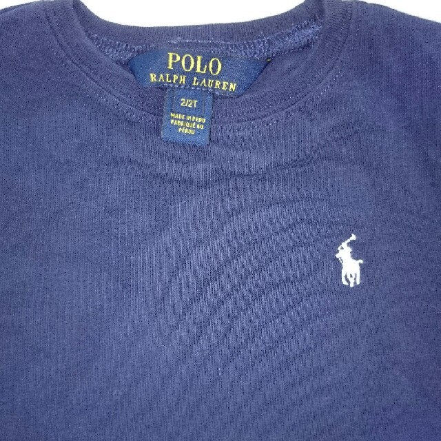 POLO RALPH LAUREN(ポロラルフローレン)のネイビーシンプルTシャツ 90㎝/2T 女の子 キッズ/ベビー/マタニティのキッズ服女の子用(90cm~)(Tシャツ/カットソー)の商品写真