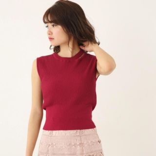 リエンダ(rienda)のrienda H／W Knit RIB TOP(カットソー(半袖/袖なし))