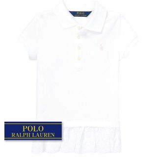 ラルフローレン(Ralph Lauren)の☆新品☆100 ラルフローレン ストレッチメッシュポロシャツ ホワイト 2845(Tシャツ/カットソー)