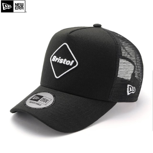 カラーブラックFCRB 19SS NEW ERA EMBLEM MESH CAP ブラック