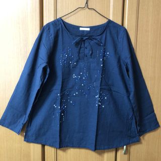 フェリシモ(FELISSIMO)のフェリシモ☆サニークラウズ ビーズ刺繍チュニック(チュニック)