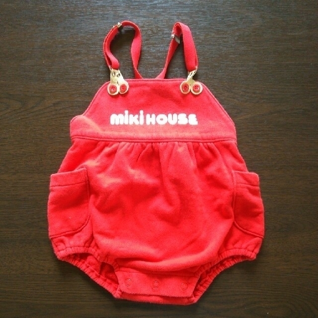 mikihouse(ミキハウス)のお値下げしました。MIKIHOUSE  ダルマオール80 キッズ/ベビー/マタニティのベビー服(~85cm)(ロンパース)の商品写真