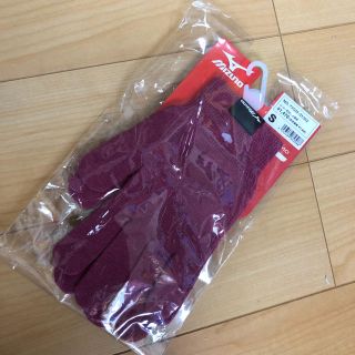 ミズノ(MIZUNO)のMIZUNO ミズノ 手袋 Sサイズ レッド(手袋)