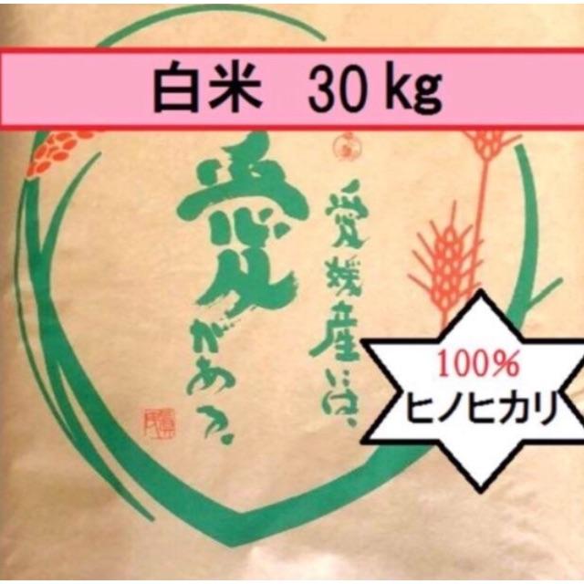 まっちゃん様専用  お米　H30　愛媛県産ヒノヒカリ　白米　30㎏ 食品/飲料/酒の食品(米/穀物)の商品写真