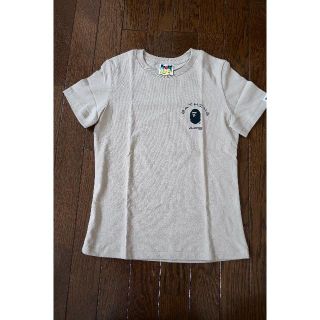 アベイシングエイプ(A BATHING APE)のBAPE　エイプ　レディース　Tシャツ（ベージュ）(Tシャツ(半袖/袖なし))