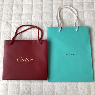 カルティエ(Cartier)のカルティエ☆ティファニー☆ショップ袋 紙袋 2枚セット(ショップ袋)