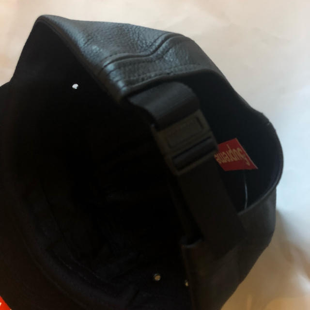 supreme Pebbled Leather Camp Cap 黒 2