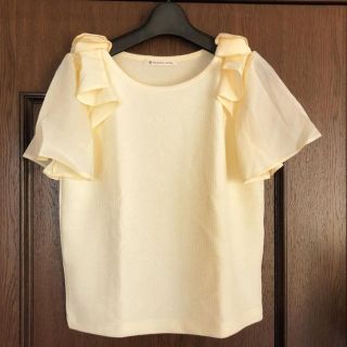 マジェスティックレゴン(MAJESTIC LEGON)の美品♡MAJESTIC LEGON袖ｼﾌｫﾝﾄｯﾌﾟｽ♡free(カットソー(半袖/袖なし))