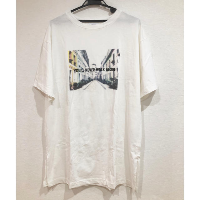 GLOBAL WORK(グローバルワーク)のGLOBAL WORK ロゴプリントチュニックT レディースのトップス(Tシャツ(半袖/袖なし))の商品写真