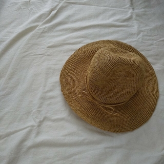 ムジルシリョウヒン(MUJI (無印良品))のラフィア帽子 無印良品(麦わら帽子/ストローハット)