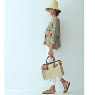 シー(SEA)のSEA 17SS かごバッグ M　かごバーキン　美品(かごバッグ/ストローバッグ)