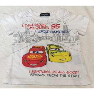 クレードスコープ(kladskap)のクレードスコープ　カーズTシャツ白90ナルミヤkladeskap車乗り物Tシャツ(Tシャツ/カットソー)