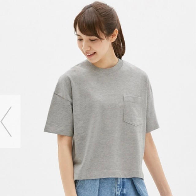 GU(ジーユー)の新品タグ付✳︎GU ヘビーウェイトT グレー レディースのトップス(Tシャツ(半袖/袖なし))の商品写真