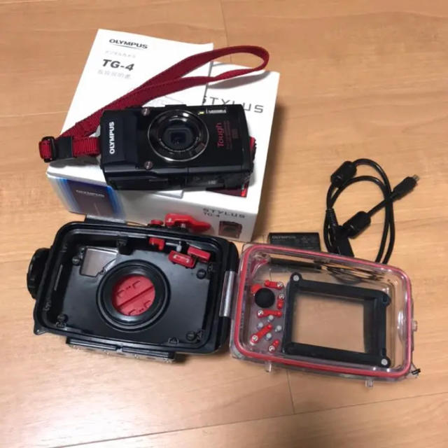 OLYMPUS(オリンパス)のOLYMPUS TG-4 PT-056 セット 水中カメラ スマホ/家電/カメラのカメラ(コンパクトデジタルカメラ)の商品写真