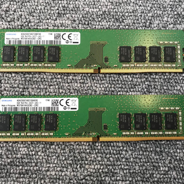 PC/タブレットサムスン純正 デスクトップ用メモリー 8GB×2枚 DDR4-2400