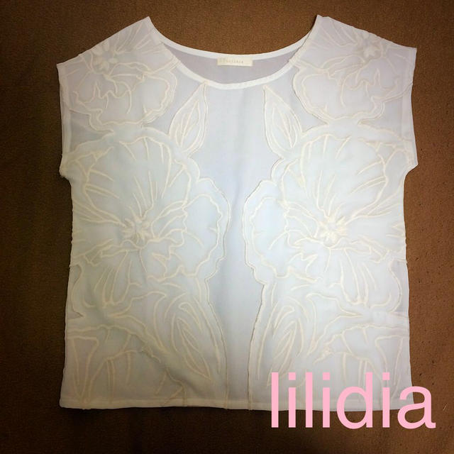 Lilidia(リリディア)の❤︎リフレクトレース刺繍TOP❤︎ レディースのトップス(Tシャツ(半袖/袖なし))の商品写真