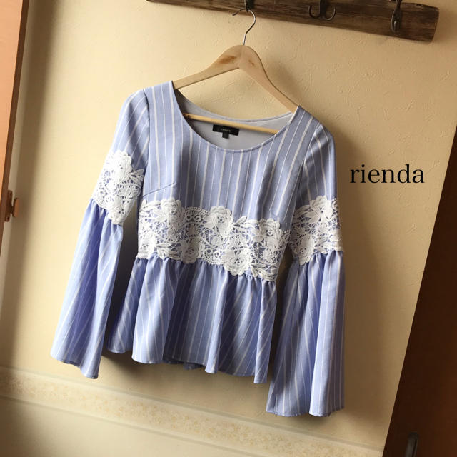 rienda(リエンダ)のpiko様専用 rienda トップス ブラウス ストライプ レース レディースのトップス(シャツ/ブラウス(長袖/七分))の商品写真