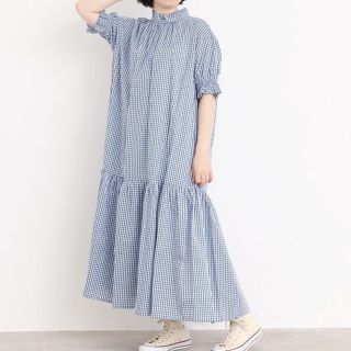 ロングワンピース/マキシワンピースI am I in fact… 2wayネックギャザーワンピース