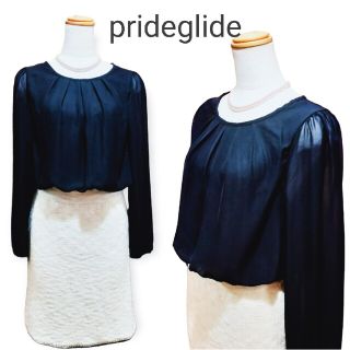 プライドグライド(prideglide)のprideglide プライドグライド シフォン&ニット ドッキング ワンピース(ひざ丈ワンピース)