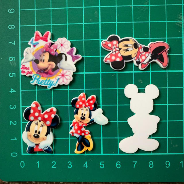 Disney(ディズニー)のデコパーツ プラパーツ ハンドメイド ディズニー プラ板 ミニー ラバー ハンドメイドの素材/材料(各種パーツ)の商品写真