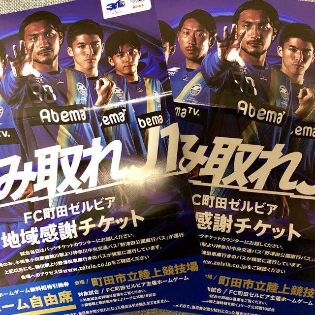 FC町田ゼルビア ホーム自由席2枚 チケットのスポーツ(サッカー)の商品写真