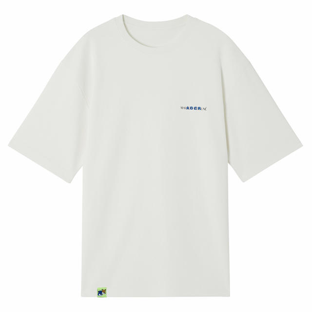 MAISON KITSUNE'(メゾンキツネ)のADER ERROR x Maison Kitsune Tシャツ Sサイズ 白 メンズのトップス(Tシャツ/カットソー(半袖/袖なし))の商品写真