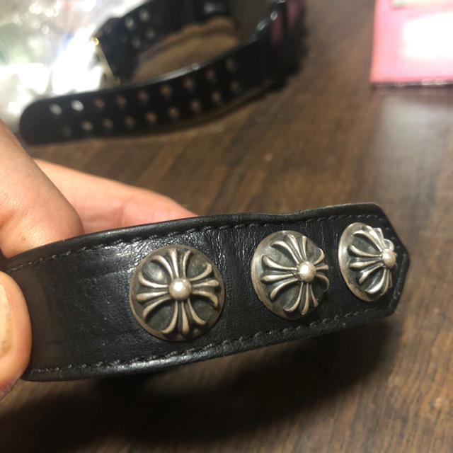 Chrome Hearts(クロムハーツ)のクロムハーツ  レザーブレスレット メンズのアクセサリー(ブレスレット)の商品写真