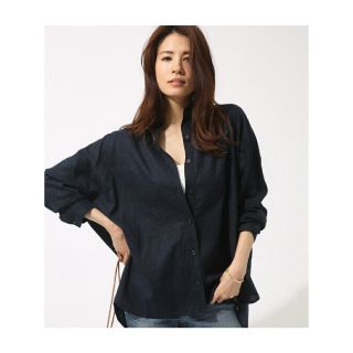 アズールバイマウジー(AZUL by moussy)のリネン混ビッグシルエットショートシャツ   AZUL by moussy(シャツ/ブラウス(長袖/七分))