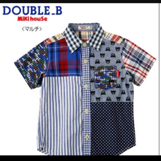 新品タグ付 DOUBLE.B パッチワークシャツ