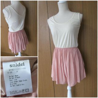 スナイデル(SNIDEL)のsnidelドッキングワンピ♡オールインワン(ミニワンピース)