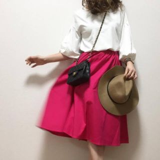 ジーユー(GU)の美品♡gu♡イージーカラーフレアスカート (ひざ丈スカート)