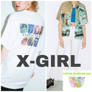 エックスガール(X-girl)のX-GIRL柄シャツ&ロゴT(Tシャツ(半袖/袖なし))