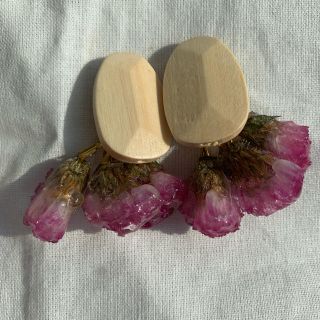 wood statice___pink(ピアス)