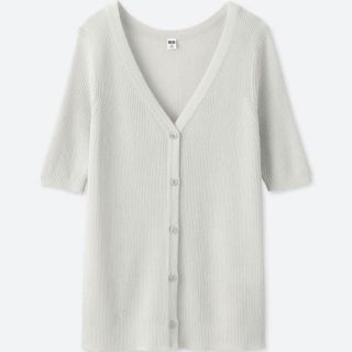 ユニクロ(UNIQLO)のユニクロ☆Vネックカーディガン❤️レーススカート未使用(カーディガン)