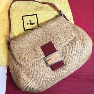 フェンディ(FENDI)のフェンディ　カゴ素材　マンマ　バケット(ショルダーバッグ)