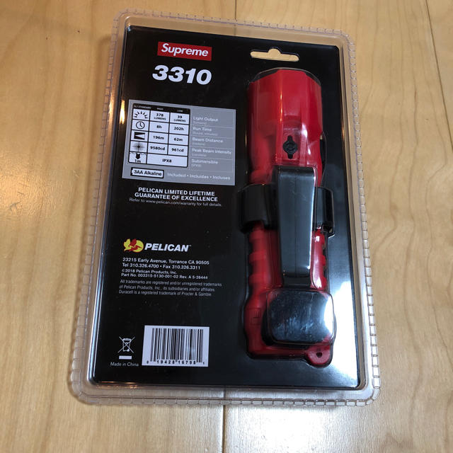 Supreme  19SS Pelican Flashlight RED