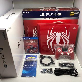 PlayStation4 - 付属品完備 ソフト未開封 ps4 Pro スパイダーマン 同梱