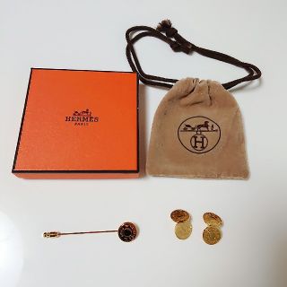 エルメス(Hermes)のHERMES エルメス セリエ ゴールドカフス&タイピンセット！(ネクタイピン)