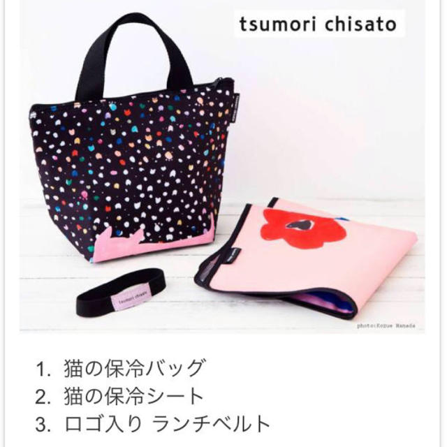 TSUMORI CHISATO(ツモリチサト)のツモリチサト 猫のおでかけ保冷バッグ豪華3点セット インテリア/住まい/日用品のキッチン/食器(弁当用品)の商品写真