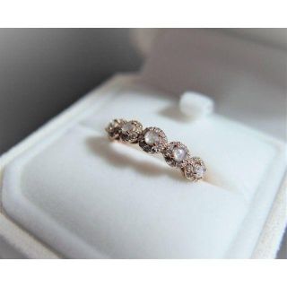 ringo様用/0.43ct ローズカット ダイヤ K18PG リング(リング(指輪))