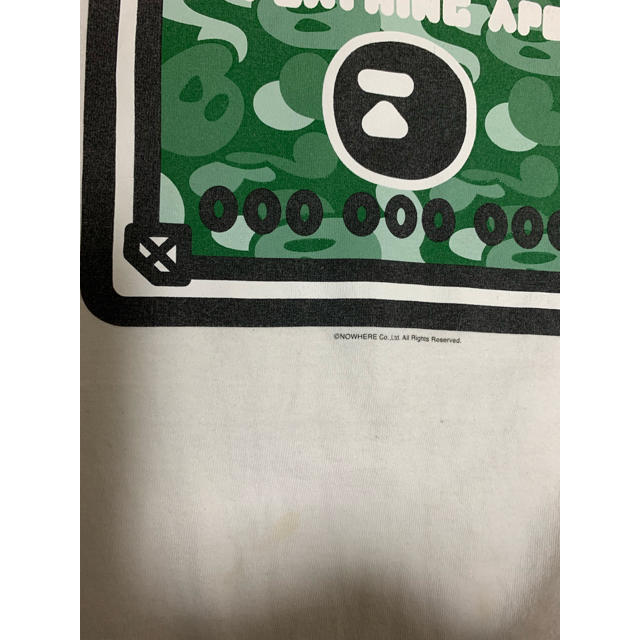 A BATHING APE(アベイシングエイプ)の激レアLサイズ！ BAPE会員限定マイログリーンカードTシャツ非売品 メンズのトップス(Tシャツ/カットソー(半袖/袖なし))の商品写真