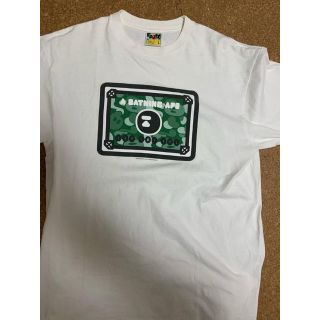 アベイシングエイプ(A BATHING APE)の激レアLサイズ！ BAPE会員限定マイログリーンカードTシャツ非売品(Tシャツ/カットソー(半袖/袖なし))