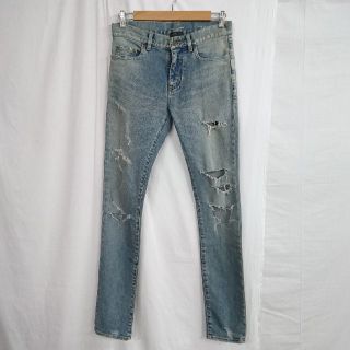 サンローラン(Saint Laurent)の正規品 美品 15AW サンローランパリ デストロイマルチダメージデニム 28(デニム/ジーンズ)