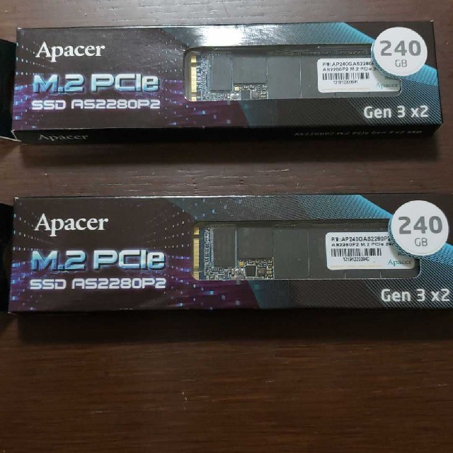 新品未使用 M.2 2280 SSD 240GB 2個セットPC/タブレット