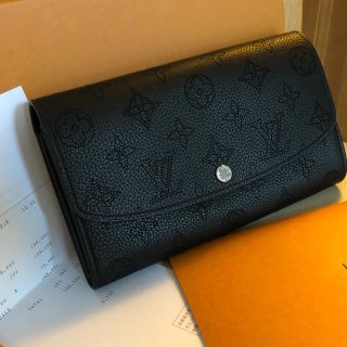 ルイヴィトン(LOUIS VUITTON)の美品 ルイヴィトン ポルトフォイユ イリス ノワール マヒナ(財布)