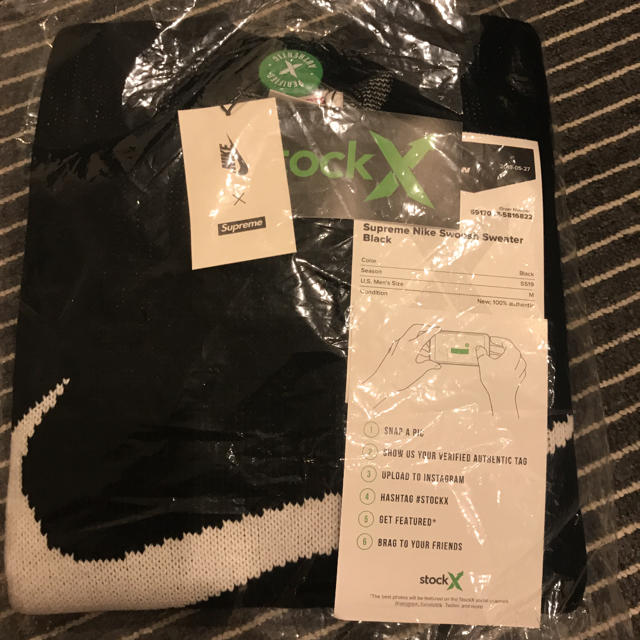 Supreme(シュプリーム)の新品Supreme Nike Swoosh Sweater 19ss black メンズのトップス(ニット/セーター)の商品写真