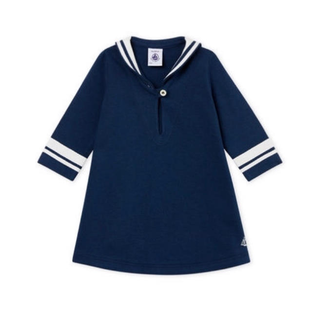 PETIT BATEAU(プチバトー)の新品 プチバトー ワンピース 長袖 36m キッズ/ベビー/マタニティのキッズ服女の子用(90cm~)(ワンピース)の商品写真