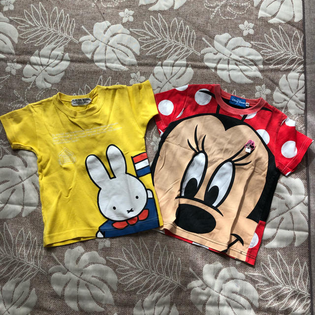 Disney(ディズニー)のＴシャツ 100センチ ２枚セット ミニー ミッフィ キッズ/ベビー/マタニティのキッズ服女の子用(90cm~)(Tシャツ/カットソー)の商品写真